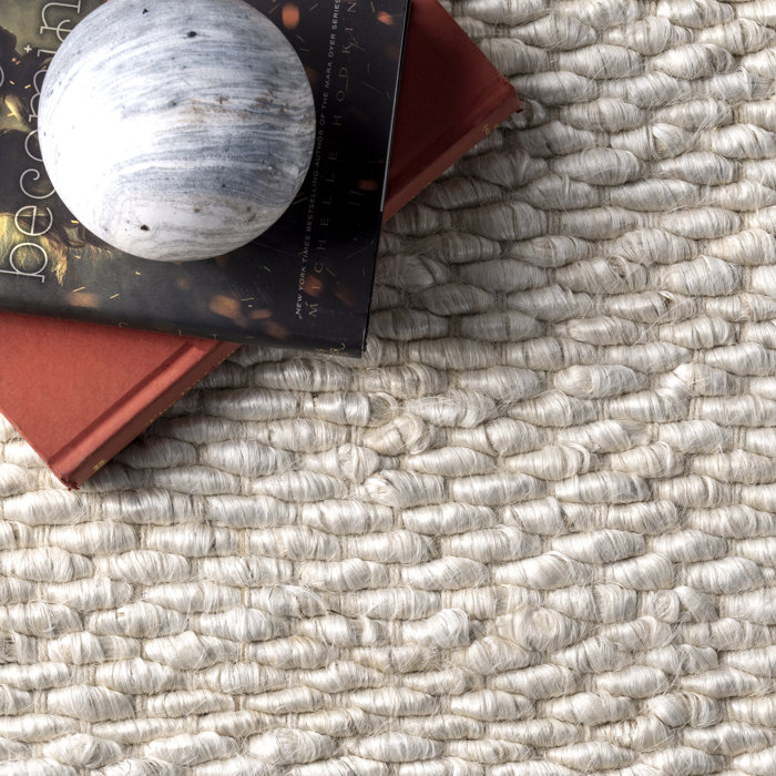 Bay Isle Home Whalan Handmade Tufted Jute/Sisal Off White Area Rug